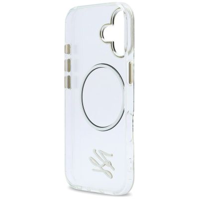 7. Karl Lagerfeld IML KL Script Logo MagSafe Hülle für iPhone 17 - Transparent