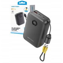 Vention Powerbank 20000mAh 2 x USB-C 1 x USB-A mit Display 22,5W schwarz