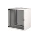 27. 19-Zoll-12-HE-Wandnetzwerkschrank, SOHO PRO 595 x 540 x 400 mm, Glastür, grau, unmontiert, 60 kg