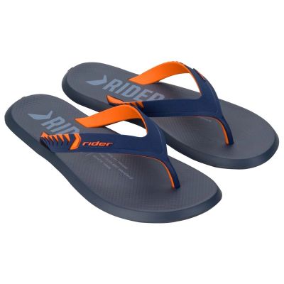 Rider Schuhe Herren Sport Flip-Flops R1 Prime bequeme Hausschuhe marineblau orange