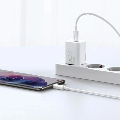 11. Baseus Super Si 1C fast wall charger USB Type C 25W Power Delivery Quick Charge white (CCSP020102)