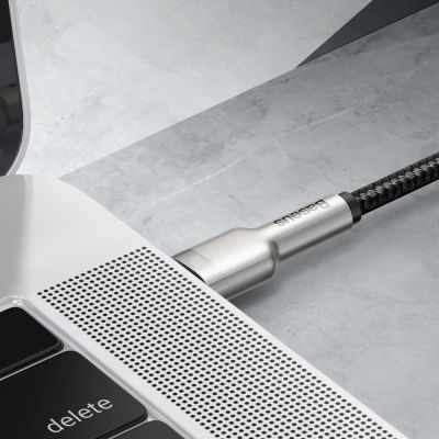 9. Baseus Cafule Series Metal Data USB-C / USB-C PD QC SCP 100W 5A 1 m Kabel - Schwarz