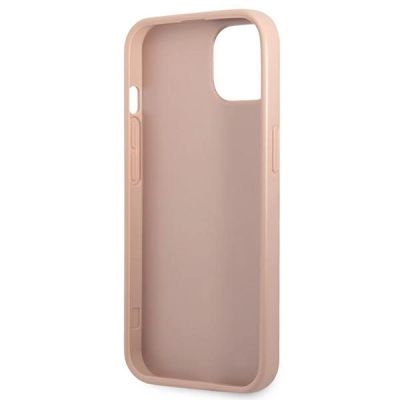 7. Guess GUHCP13SPSATPP iPhone 13 mini 5,4 "rosa / rosa Hardcase SaffianoTriangle Logo Cardslot