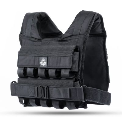 4. 20 kg schwere Trainingsweste mit Seilzügen W20B | DBX Bushido