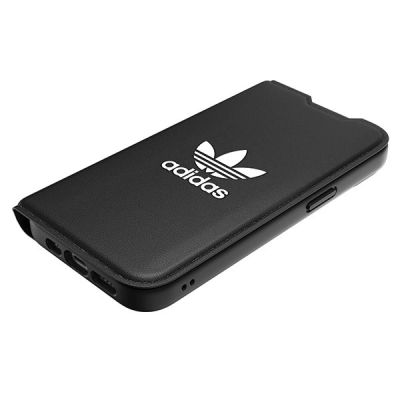 7. Adidas OR Booklet Case BASIC iPhone 14 6,1" schwarz/schwarz weiß 50181