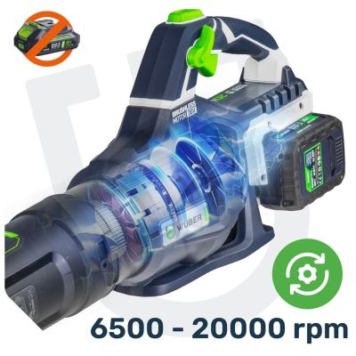 8. Akku-Laubbläser 40 V, 220 km/h, W04402 WUBER
