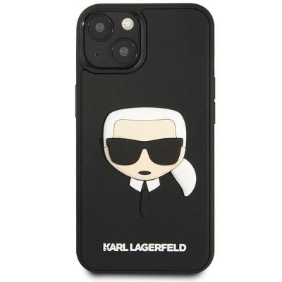 3. Karl Lagerfeld KLHCP14MKH3DBK iPhone 14 Plus 6,7 "schwarz / schwarzes Hardcase 3D Rubber Karl's Head