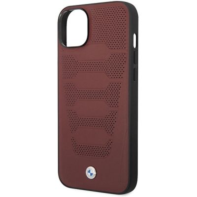 6. Hülle BMW BMHCP14S22RPSR iPhone 14 6.1" bordeaux/bordeaux Ledersitze Muster