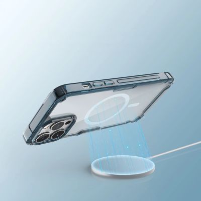 8. Nillkin Nature Pro Magnetische Hülle iPhone 14 Pro magnetische Hülle MagSafe blau