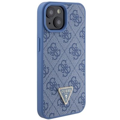 5. Guess GUHCP15SP4TDSCPB iPhone 15 6,1" blau/blaues Hardcase Crossbody 4G Metalllogo
