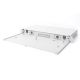 6. 19-Zoll-Patchpanel ohne Frontplatte, 1 HE, verschiebbar, Kabelverschraubungen PG13,5 und PG16, Kabelbinder/Halterungen, grau