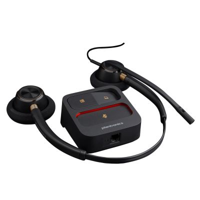 22. Poly EncorePro HW520 binaurales kabelgebundenes Headset, Schnellverschluss, Schwarz