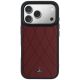 3. Mercedes Lederhülle mit gekreuzten Linien und MagSafe-Design für iPhone 17 Pro Max – rot