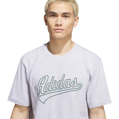 4. adidas Varsity Tailsweep Grafik Herren-T-Shirt Grau KS2179