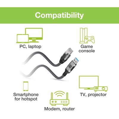 10. TECHLY USB-A ZU GIGABIT ETHERNET RJ45 1M ADAPTER/NETZWERKKABEL