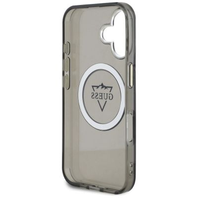 7. Guess IML Metal Mountain Logo MagSafe iPhone 16 Hülle - Schwarz