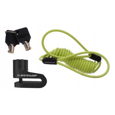 5. DUNLOP SCHWARZES BREMSSCHEIBENSCHLOSS MIT KABELSCHLOSS