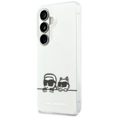Karl Lagerfeld IML Peekaboo Karl&Choupette MagSafe Hülle für Samsung Galaxy S26 - Transparent