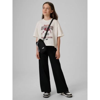 4. Mädchen-T-Shirt mit kastenförmigem Schnitt und Aufdruck 4F 4FJRAW26TTSHF4239-11S