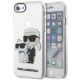 Karl Lagerfeld KLHCI8HNKCTGT iPhone 7/8/ SE 2020 / SE 2022 transparente Hartschale Gliter Karl&Choupette