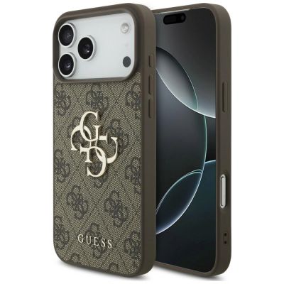 Guess 4G Big Logo Hülle für iPhone 17 Pro / 18 Pro - Braun