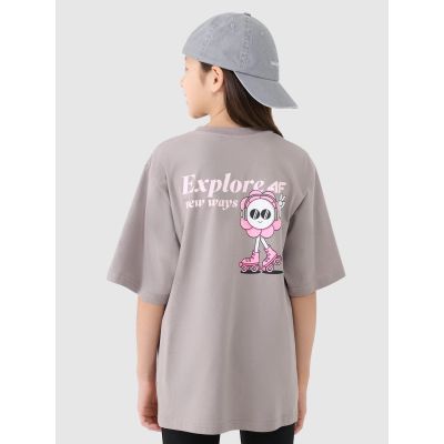 3. Mädchen Oversize T-Shirt mit Aufdruck 4F 4FJRSS25TTSHF2586-83S