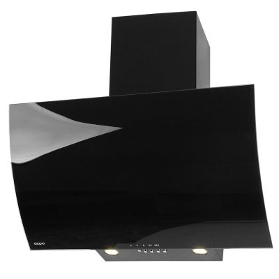 AKPO WK-4 Clarus 60 Schwarze Kaminhaube (600 mm; gebogene schwarze Glasfront)