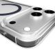 10. Puro Lite Mag TPU+PC Hülle kompatibel mit MagSafe für iPhone 17 Pro Max - Transparent mit blauem Ring