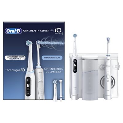 2. Oral-B iO6 & OxyJet Rote-Pulsierende Zahnbürste für Erwachsene, Weiß