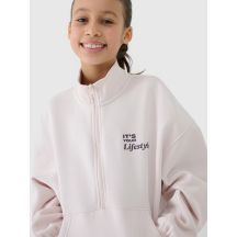 Mädchen Sweatshirt ohne Reißverschluss, ohne Kapuze 4F 4FJRSS25TSWSF2058-12S