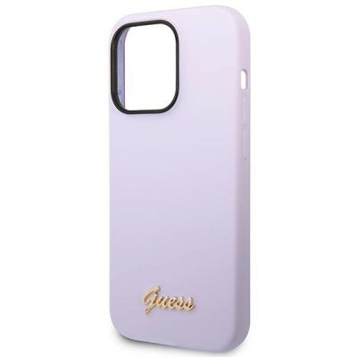 6. Guess GUHCP14LSLSMU iPhone 14 Pro 6,1" fioletowy/purple hard case Silicone Vintage Gold Logo