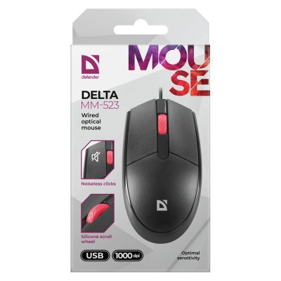 4. DEFENDER MAUS DELTA MM-523 SCHWARZ OPTISCH
