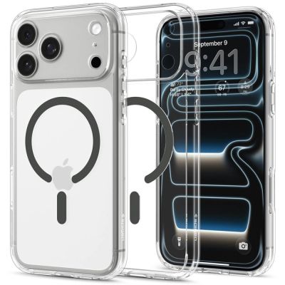 Spigen Ultra Hybrid MagSafe Hülle für iPhone 18 Pro / 17 Pro – Transparentes Graphit