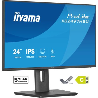 iiyama ProLite XB2497HSU-B1 Computermonitor 60,5 cm (23,8") 1920 x 1080 px Full HD LED Schwarz