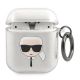 Karl Lagerfeld Glitter Karl's Head Case für AirPods 1/2 - Silber