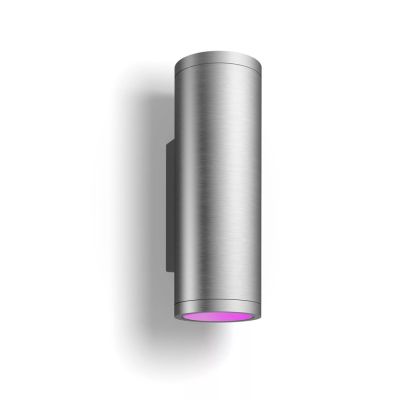 5. Philips Hue Appear Außenwandleuchte aus Edelstahl, 2 x 8 W