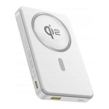 Baseus Airpow II 10000 mAh Qi2 Powerbank mit MagSafe 22,5 W mit Baseus Simple Series USB-C-Kabel – USB-C 20 V/3 A (30 cm) – Weiß