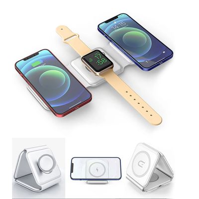 7. Dudao A11N 15W 3in1 induktives Ladegerät - Weiß + USB-C / USB-C-Kabel