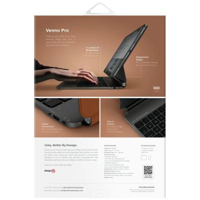 8. Uniq Venno Pro magnetische Smart-Tastaturhülle für iPad 11" 2025 / iPad Air 11" 2024/2025 / iPad Pro 11" 2018/2020/2021/2022/2024 – Braun