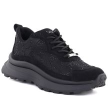 Damen-Sneaker mit Mesh und Strasssteinen, schwarz, Goe TT2N4041