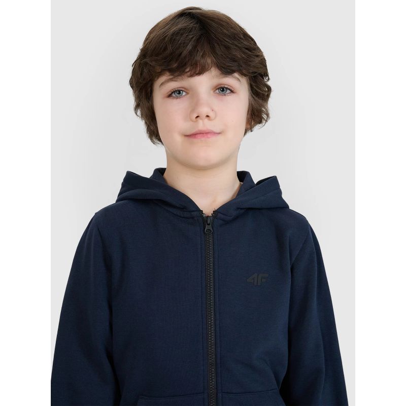 4. Jungen-Sweatshirt mit Reißverschluss und Kapuze 4F 4FJWSS25TSWSM1714-31S