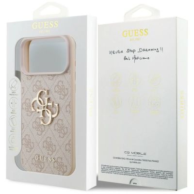 8. Guess 4G Big Logo Hülle für iPhone 17 Pro Max / 18 Pro Max – Pink