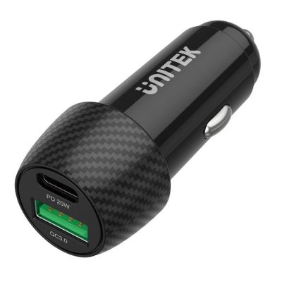 UNITEK Kfz-Ladegerät 38W, USB-A USB-C, QC3.0, P1400A