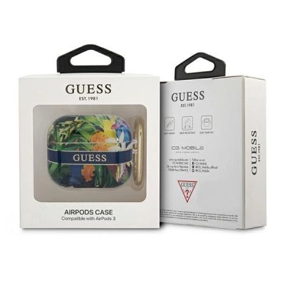 3. Guess GUA3HHFLB AirPods 3 Abdeckung blau/blau Flower Strap Collection