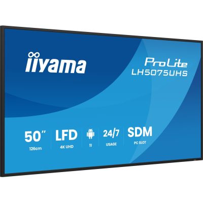 4. Iiyama-Panel 50" 3840x2160 UHD VA Haze 25 % 500 cd/m2