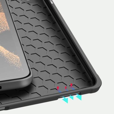 14. DUX DUCIS Domo faltbare Hülle für Tablet mit Smart Sleep Funktion Samsung Galaxy Tab S8/S9 Ultra Ständer schwarz