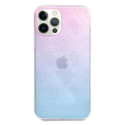 3. Guess 4G 3D Pattern Collection Hülle für iPhone 12 Pro Max - Blau und Pink