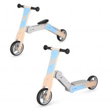 Spokey WOO-RIDE MULTI 940906 2-in-1 Laufrad und Kinderroller, blau