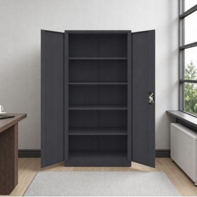 5. Iron Mate MARS Metall-Garagenschrank 185 x 90 x 45 Anthrazit RAL7016