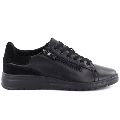 2. Schwarze Damen-Lederschuhe mit Reißverschluss Potocki JE19402